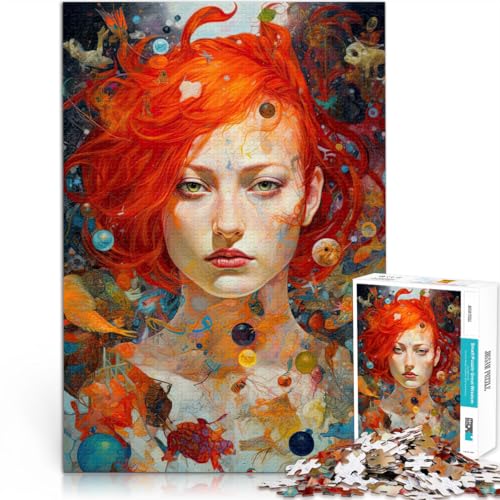 1000-teilige Puzzles für Erwachsene Porträt Einer Frau mit roten Haaren Aus Holz Geeignet für Kinder ab 14 Jahren Lernspiele Wichtelgeschenke。Größe:50x75cm/19.6x29.5Zoll 1000-teilige Puzzles für Erwachsene Porträt Einer Frau mit roten Haaren Aus Holz Geeignet für Kinder ab 14 Jahren Lernspiele Wichtelgeschenke。Größe:50x75cm/19.6x29.5Zoll von CHTLIFQ