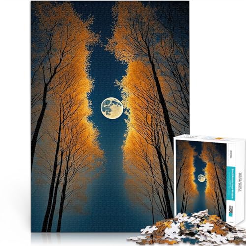 1000-teilige Puzzles für Erwachsene Silhouette Baum und Mond Aus Karton Geeignet für Kinder ab 14 Jahren Quizspiel Lustige Aktivitäten für zu Hause, Geburtstagsgeschenk, Reisegeschenke。Größe:38x52cm 1000-teilige Puzzles für Erwachsene Silhouette Baum und Mond Aus Karton Geeignet für Kinder ab 14 Jahren Quizspiel Lustige Aktivitäten für zu Hause, Geburtstagsgeschenk, Reisegeschenke。Größe:38x52cm von CHTLIFQ