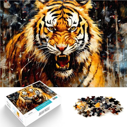 1000-teilige Puzzles für Erwachsene Tiger Aus Karton Geeignet für Kinder ab 14 Jahren Eltern-Kind-Interaktion Interessante Geschenke zur Stressreduzierung。Größe:38x52cm/14.9x20.4Zoll 1000-teilige Puzzles für Erwachsene Tiger Aus Karton Geeignet für Kinder ab 14 Jahren Eltern-Kind-Interaktion Interessante Geschenke zur Stressreduzierung。Größe:38x52cm/14.9x20.4Zoll von CHTLIFQ