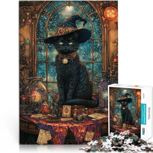 1000-teilige Puzzles für Erwachsene magische Katze Aus Karton für und ab 14 Jahren Zusammenbau des Modells Geschenkspielzeug。Größe:38x52cm/14.9x20.4Zoll 1000-teilige Puzzles für Erwachsene magische Katze Aus Karton für und ab 14 Jahren Zusammenbau des Modells Geschenkspielzeug。Größe:38x52cm/14.9x20.4Zoll von CHTLIFQ