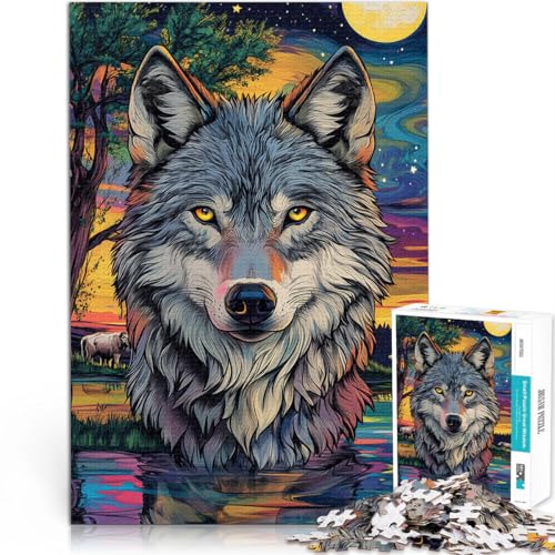1000-teilige Puzzles für Erwachsene und Jugendliche Gemälde Wolf Aus Holz Geeignet für Kinder ab 14 Jahren Lernspielzeug Weihnachtsspiel Geschenke。Größe:50x75cm/19.6x29.5Zoll 1000-teilige Puzzles für Erwachsene und Jugendliche Gemälde Wolf Aus Holz Geeignet für Kinder ab 14 Jahren Lernspielzeug Weihnachtsspiel Geschenke。Größe:50x75cm/19.6x29.5Zoll von CHTLIFQ