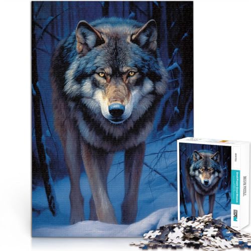 1000-teilige Puzzles für Erwachsene und Jugendliche Grauer Wolf Aus Holz Geeignet für Kinder ab 14 Jahren Für Familienspaß Geburtstagsgeschenk, Geschenke, Wandkunst。Größe:50x75cm/19.6x29.5Zoll 1000-teilige Puzzles für Erwachsene und Jugendliche Grauer Wolf Aus Holz Geeignet für Kinder ab 14 Jahren Für Familienspaß Geburtstagsgeschenk, Geschenke, Wandkunst。Größe:50x75cm/19.6x29.5Zoll von CHTLIFQ