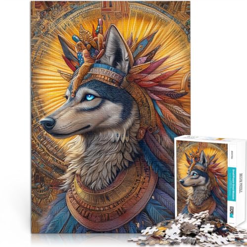 1000-teiliges Puzzle für Erwachsene Ägyptischer Wolf Aus Holz ab 14 Jahren Anti-Stress-Spielzeug Tolle Geschenke und Spielzeuge。Größe:50x75cm/19.6x29.5Zoll 1000-teiliges Puzzle für Erwachsene Ägyptischer Wolf Aus Holz ab 14 Jahren Anti-Stress-Spielzeug Tolle Geschenke und Spielzeuge。Größe:50x75cm/19.6x29.5Zoll von CHTLIFQ