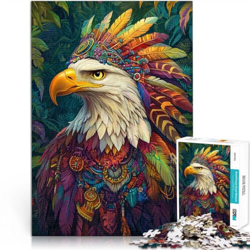 1000-teiliges Puzzle für Erwachsene Adler mit indianischem Kopfschmuck Aus Holz ab 14 Jahren Puzzlespiel Angeboten als Geschenk für die ganze Familie。Größe:50x75cm/19.6x29.5Zoll 1000-teiliges Puzzle für Erwachsene Adler mit indianischem Kopfschmuck Aus Holz ab 14 Jahren Puzzlespiel Angeboten als Geschenk für die ganze Familie。Größe:50x75cm/19.6x29.5Zoll von CHTLIFQ