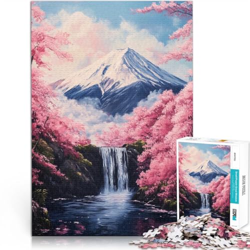 1000-teiliges Puzzle für Erwachsene Berg Fuji Wasserfall Sakura Aus Holz ab 14 Jahren Geschenke zur Heimdekoration Einzigartige Geburtstags Größe:50x75cm/19.6x29.5Zoll 1000-teiliges Puzzle für Erwachsene Berg Fuji Wasserfall Sakura Aus Holz ab 14 Jahren Geschenke zur Heimdekoration Einzigartige Geburtstags Größe:50x75cm/19.6x29.5Zoll von CHTLIFQ