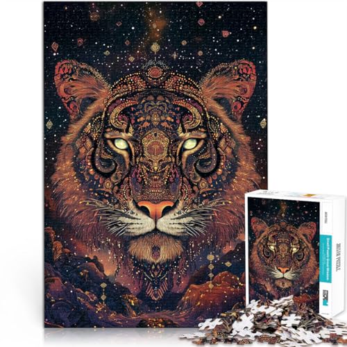 1000-teiliges Puzzle für Erwachsene Fantasie-Tiger-Totem Aus Karton ab 14 Jahren Anti-Stress-Spielzeug Tolle Geschenke und Spielzeuge。Größe:26x38cm/10.2x14.9Zoll 1000-teiliges Puzzle für Erwachsene Fantasie-Tiger-Totem Aus Karton ab 14 Jahren Anti-Stress-Spielzeug Tolle Geschenke und Spielzeuge。Größe:26x38cm/10.2x14.9Zoll von CHTLIFQ
