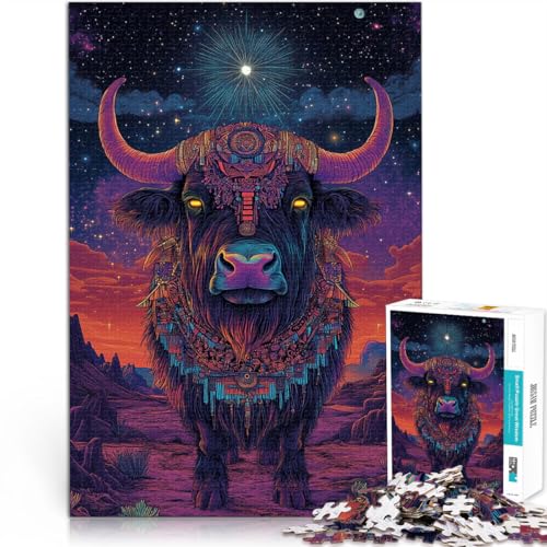 1000-teiliges Puzzle für Erwachsene Fantasie-Yak Aus Holz ab 14 Jahren Unmögliches Spiel Geschenke zum 。Größe:50x75cm/19.6x29.5Zoll 1000-teiliges Puzzle für Erwachsene Fantasie-Yak Aus Holz ab 14 Jahren Unmögliches Spiel Geschenke zum 。Größe:50x75cm/19.6x29.5Zoll von CHTLIFQ
