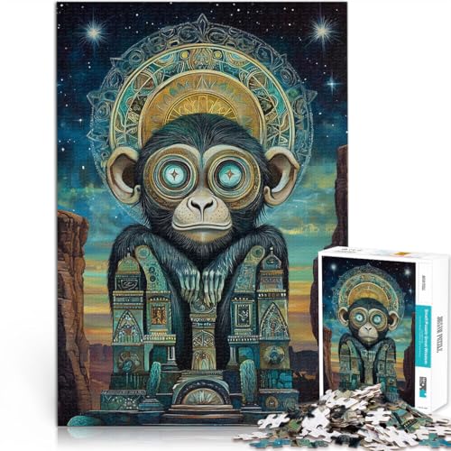 1000-teiliges Puzzle für Erwachsene Fantasy-Affenkunst Aus Holz ab 14 Jahren Lernspielzeug zum Lernen Weihnachts- und Geburtstagsgeschenke。Größe:50x75cm/19.6x29.5Zoll 1000-teiliges Puzzle für Erwachsene Fantasy-Affenkunst Aus Holz ab 14 Jahren Lernspielzeug zum Lernen Weihnachts- und Geburtstagsgeschenke。Größe:50x75cm/19.6x29.5Zoll von CHTLIFQ