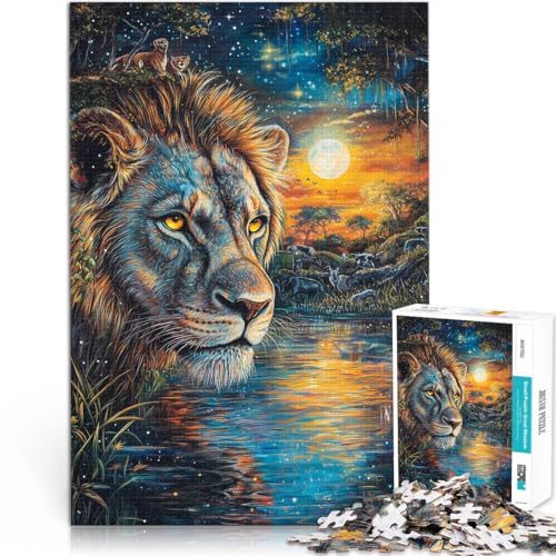 1000-teiliges Puzzle für Erwachsene Gemälde Löwe Aus Karton ab 14 Jahren Unmögliches Spiel Geschenke zum 。Größe:26x38cm/10.2x14.9Zoll 1000-teiliges Puzzle für Erwachsene Gemälde Löwe Aus Karton ab 14 Jahren Unmögliches Spiel Geschenke zum 。Größe:26x38cm/10.2x14.9Zoll von CHTLIFQ