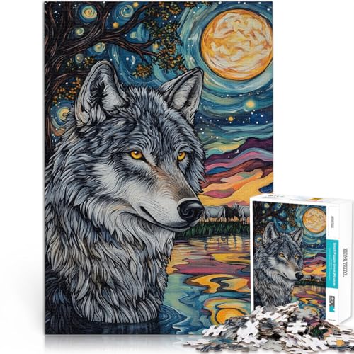 1000-teiliges Puzzle für Erwachsene Gemälde Wolf Aus Karton ab 14 Jahren Anti-Stress-Spielzeug Tolle Geschenke und Spielzeuge。Größe:26x38cm/10.2x14.9Zoll 1000-teiliges Puzzle für Erwachsene Gemälde Wolf Aus Karton ab 14 Jahren Anti-Stress-Spielzeug Tolle Geschenke und Spielzeuge。Größe:26x38cm/10.2x14.9Zoll von CHTLIFQ