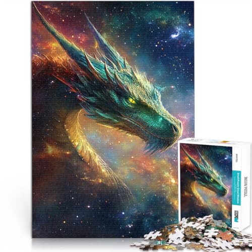 1000-teiliges Puzzle für Erwachsene Kosmischer Drachenbrand Aus Karton Geeignet für Kinder ab 14 Jahren Anti-Stress-Spielzeug Tolle Geschenke und Spielzeuge。Größe：26x38cm/10.2x14.9Zoll von CHTLIFQ