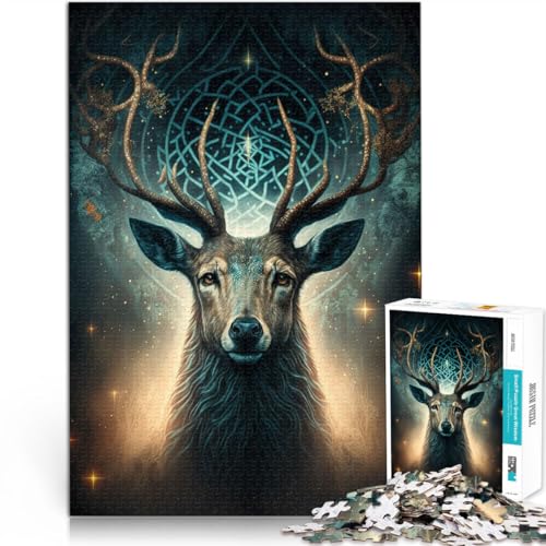 1000-teiliges Puzzle für Erwachsene Neonhirsch Aus Holz ab 14 Jahren Anspruchsvolles Spiel und Familienspiel tolles Größe:50x75cm/19.6x29.5Zoll 1000-teiliges Puzzle für Erwachsene Neonhirsch Aus Holz ab 14 Jahren Anspruchsvolles Spiel und Familienspiel tolles Größe:50x75cm/19.6x29.5Zoll von CHTLIFQ