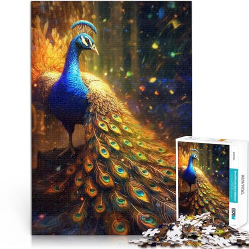 1000-teiliges Puzzle für Erwachsene Pfau Aus Holz ab 14 Jahren Anspruchsvolles Spiel und Familienspiel tolles Größe:50x75cm/19.6x29.5Zoll 1000-teiliges Puzzle für Erwachsene Pfau Aus Holz ab 14 Jahren Anspruchsvolles Spiel und Familienspiel tolles Größe:50x75cm/19.6x29.5Zoll von CHTLIFQ