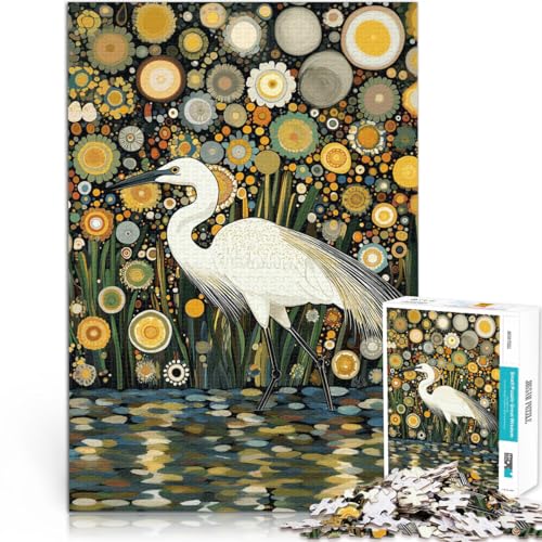 1000-teiliges Puzzle für Erwachsene Reiherblumen im Gustav-Stil Aus Holz ab 14 Jahren Unmögliches Spiel Geschenke zum 。Größe:50x75cm/19.6x29.5Zoll 1000-teiliges Puzzle für Erwachsene Reiherblumen im Gustav-Stil Aus Holz ab 14 Jahren Unmögliches Spiel Geschenke zum 。Größe:50x75cm/19.6x29.5Zoll von CHTLIFQ