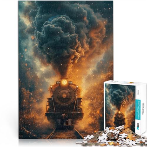 1000-teiliges Puzzle für Erwachsene Retro-Lokomotive Aus Karton ab 14 Jahren Wohndeko Als Geschenk für die ganze Familie und Freunde。Größe:26x38cm/10.2x14.9Zoll 1000-teiliges Puzzle für Erwachsene Retro-Lokomotive Aus Karton ab 14 Jahren Wohndeko Als Geschenk für die ganze Familie und Freunde。Größe:26x38cm/10.2x14.9Zoll von CHTLIFQ