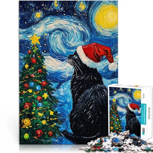 1000-teiliges Puzzle für Erwachsene Sternennachtkatze Aus Karton ab 14 Jahren Lernspiele Heimdekoration Wichtelgeschenke。Größe:26x38cm/10.2x14.9Zoll 1000-teiliges Puzzle für Erwachsene Sternennachtkatze Aus Karton ab 14 Jahren Lernspiele Heimdekoration Wichtelgeschenke。Größe:26x38cm/10.2x14.9Zoll von CHTLIFQ