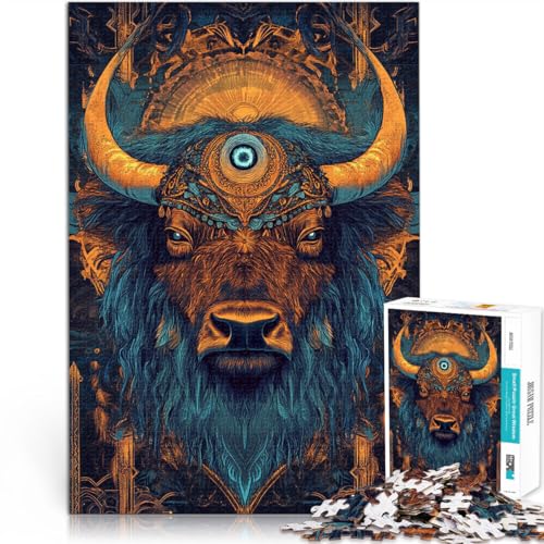 1000-teiliges Puzzle für Erwachsene Stierkopfkunst Aus Holz ab 14 Jahren Intellektuelles Spiel Geschenk zum Geburtstag。Größe:50x75cm/19.6x29.5Zoll 1000-teiliges Puzzle für Erwachsene Stierkopfkunst Aus Holz ab 14 Jahren Intellektuelles Spiel Geschenk zum Geburtstag。Größe:50x75cm/19.6x29.5Zoll von CHTLIFQ