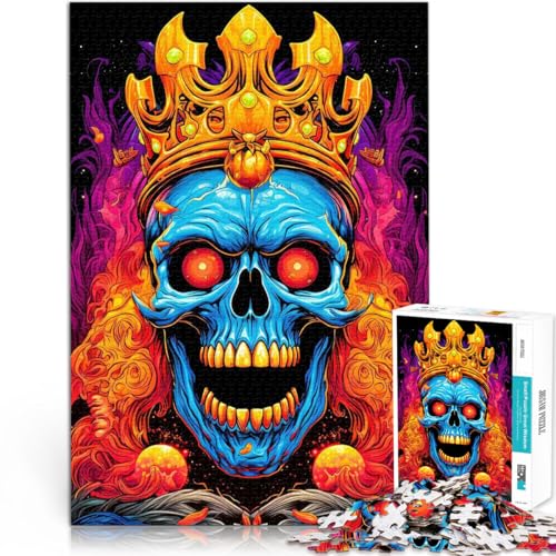 1000-teiliges Puzzle für Erwachsene Verrückter Halloween-Totenkopfkönig Aus Karton ab 14 Jahren Analyse und Logik Geburtstagsgeschenke。Größe:26x38cm/10.2x14.9Zoll 1000-teiliges Puzzle für Erwachsene Verrückter Halloween-Totenkopfkönig Aus Karton ab 14 Jahren Analyse und Logik Geburtstagsgeschenke。Größe:26x38cm/10.2x14.9Zoll von CHTLIFQ