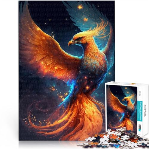 1000-teiliges Puzzle für Erwachsene Vogel Phönix Aus Karton ab 14 Jahren Anti-Stress-Spielzeug Tolle Geschenke und Spielzeuge。Größe：26x38cm/10.2x14.9Zoll von CHTLIFQ
