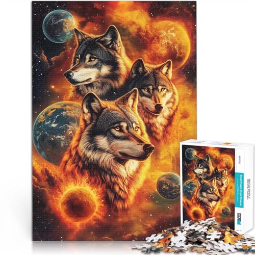 1000-teiliges Puzzle für Erwachsene Wolf auf dem Planeten Aus Holz ab 14 Jahren Unmögliches Spiel Geschenke zum 。Größe:50x75cm/19.6x29.5Zoll 1000-teiliges Puzzle für Erwachsene Wolf auf dem Planeten Aus Holz ab 14 Jahren Unmögliches Spiel Geschenke zum 。Größe:50x75cm/19.6x29.5Zoll von CHTLIFQ