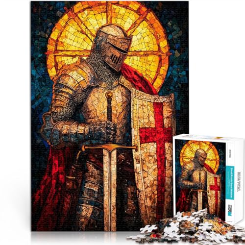 1000-teiliges Puzzle für Erwachsene und Jugendliche Buntglas-Ritter-Kreuzritter Aus Karton Geeignet für Personen ab 14 Jahren Herausforderndes Spiel Spiele Spielzeug Geschenk。Größe:38x52cm 1000-teiliges Puzzle für Erwachsene und Jugendliche Buntglas-Ritter-Kreuzritter Aus Karton Geeignet für Personen ab 14 Jahren Herausforderndes Spiel Spiele Spielzeug Geschenk。Größe:38x52cm von CHTLIFQ