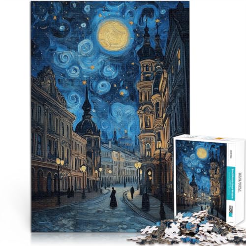1000-teiliges Puzzle für Erwachsene und Jugendliche Sternennacht-Stadtbild Aus Holz Geeignet für Personen ab 14 Jahren Lernspiele, Heimdekorationsspiel. Spiele Spielzeug Geschenk。Größe:50x75cm 1000-teiliges Puzzle für Erwachsene und Jugendliche Sternennacht-Stadtbild Aus Holz Geeignet für Personen ab 14 Jahren Lernspiele, Heimdekorationsspiel. Spiele Spielzeug Geschenk。Größe:50x75cm von CHTLIFQ