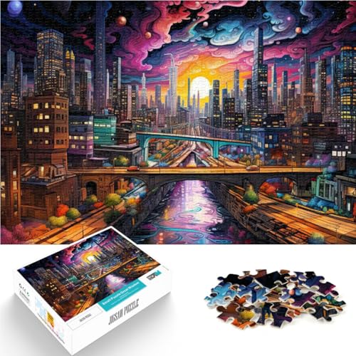 1000-teiliges Puzzle für Erwachsene und Jugendliche Trippy City – Psychedelische Skyline Aus Karton Geeignet für Personen ab 14 Jahren Pädagogisches Lernspielzeug Familienspiele Geburtstagsgeschenk。 1000-teiliges Puzzle für Erwachsene und Jugendliche Trippy City – Psychedelische Skyline Aus Karton Geeignet für Personen ab 14 Jahren Pädagogisches Lernspielzeug Familienspiele Geburtstagsgeschenk。 von CHTLIFQ