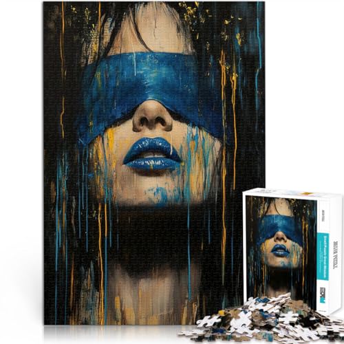 2000-Teile-Puzzle für Erwachsene Gemälde Einer Frau mit verbundenen Augen Aus Karton ab 14 Jahren Hand-Speed-Rennen Weihnachts- und Geburtstagsgeschenke。Größe:70x100cm/27.5x39.3Zoll 2000-Teile-Puzzle für Erwachsene Gemälde Einer Frau mit verbundenen Augen Aus Karton ab 14 Jahren Hand-Speed-Rennen Weihnachts- und Geburtstagsgeschenke。Größe:70x100cm/27.5x39.3Zoll von CHTLIFQ