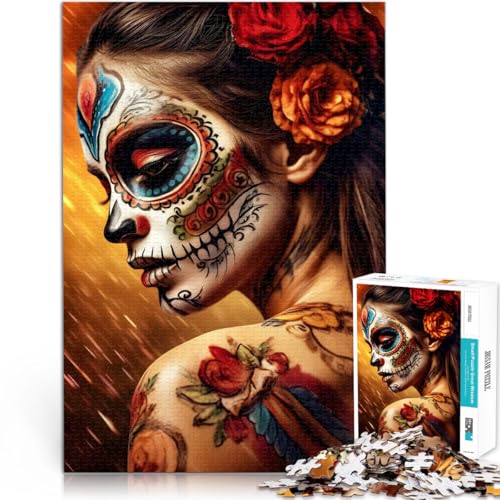 2000-Teile-Puzzle für Erwachsene Tag des Toten Mädchens Aus Karton für 14+ Lernspiel Verbesserung der Liebe zwischen Paaren。Größe：70x100cm/27.5x39.3Zoll von CHTLIFQ