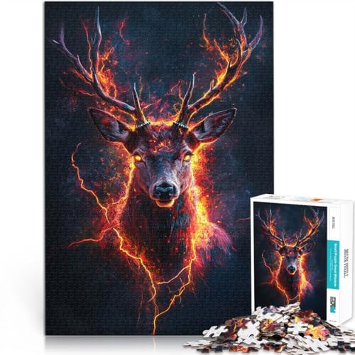 2000-Teile-Puzzle für Erwachsene und Jugendliche Blitzhirsch Aus Karton ab 14 Jahren Lernspiele Wichtelgeschenke。Größe:70x100cm/27.5x39.3Zoll 2000-Teile-Puzzle für Erwachsene und Jugendliche Blitzhirsch Aus Karton ab 14 Jahren Lernspiele Wichtelgeschenke。Größe:70x100cm/27.5x39.3Zoll von CHTLIFQ