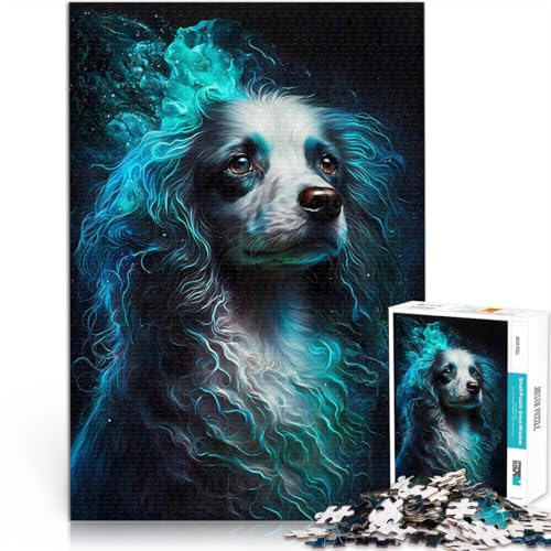 2000-Teile-Puzzle für Teenager Pudelhund Visionär Aus Karton für 14+ Anti-Stress-Spielzeug Tolle Geschenke und Spielzeuge。Größe：70x100cm/27.5x39.3Zoll von CHTLIFQ