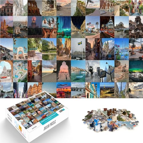 2000-Teile-Puzzle für Teenager Reiseplakatcollage Aus Karton für 14+ Lernspielzeug-Herausforderung Tolle Geschenke und Spielzeuge。Größe:70x100cm/27.5x39.3Zoll 2000-Teile-Puzzle für Teenager Reiseplakatcollage Aus Karton für 14+ Lernspielzeug-Herausforderung Tolle Geschenke und Spielzeuge。Größe:70x100cm/27.5x39.3Zoll von CHTLIFQ