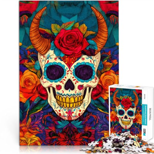2000-teilige Puzzles für Erwachsene Bunte Totenkopfkunst Aus Karton für und ab 14 Jahren Wanddekoration Weihnachtsgeburtstagsgeschenk。Größe:70x100cm/27.5x39.3Zoll 2000-teilige Puzzles für Erwachsene Bunte Totenkopfkunst Aus Karton für und ab 14 Jahren Wanddekoration Weihnachtsgeburtstagsgeschenk。Größe:70x100cm/27.5x39.3Zoll von CHTLIFQ