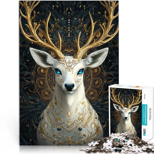 2000-teilige Puzzles für Erwachsene Goldenes Hirschporträt Aus Karton für und ab 14 Jahren Familienspiel für und EIN Kunstwerk。Größe:70x100cm/27.5x39.3Zoll 2000-teilige Puzzles für Erwachsene Goldenes Hirschporträt Aus Karton für und ab 14 Jahren Familienspiel für und EIN Kunstwerk。Größe:70x100cm/27.5x39.3Zoll von CHTLIFQ