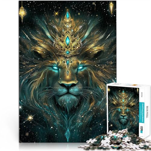 2000-teilige Puzzles für Erwachsene Majestätischer Löwe Aus Karton für und ab 14 Jahren Startseite Lernspiele DIY Spielzeug Tolle Geschenke und Spielzeuge。Größe：70x100cm/27.5x39.3Zoll von CHTLIFQ