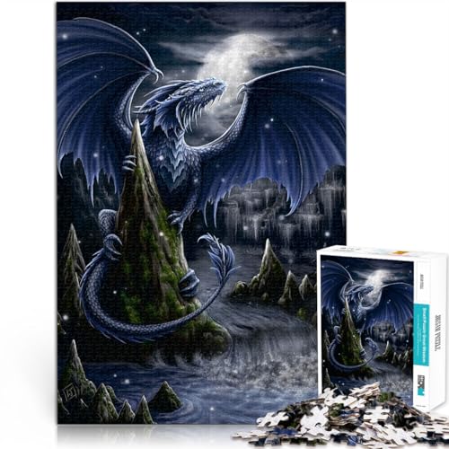 2000-teilige Puzzles für Erwachsene Mondlicht Schwarzer Drache Aus Karton für und ab 14 Jahren Familienspaß Es eignet ganze Familie。Größe:70x100cm/27.5x39.3Zoll 2000-teilige Puzzles für Erwachsene Mondlicht Schwarzer Drache Aus Karton für und ab 14 Jahren Familienspaß Es eignet ganze Familie。Größe:70x100cm/27.5x39.3Zoll von CHTLIFQ