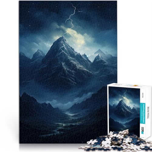 2000-teiliges Puzzle für Erwachsene Berge bei Nacht Aus Karton ab 14 Jahren für die Heimdekoration Geschenkideen。Größe:70x100cm/27.5x39.3Zoll 2000-teiliges Puzzle für Erwachsene Berge bei Nacht Aus Karton ab 14 Jahren für die Heimdekoration Geschenkideen。Größe:70x100cm/27.5x39.3Zoll von CHTLIFQ