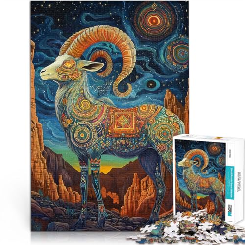 2000-teiliges Puzzle für Erwachsene Farbige Ziege Aus Karton ab 14 Jahren für die Heimdekoration Geschenkideen。Größe:70x100cm/27.5x39.3Zoll 2000-teiliges Puzzle für Erwachsene Farbige Ziege Aus Karton ab 14 Jahren für die Heimdekoration Geschenkideen。Größe:70x100cm/27.5x39.3Zoll von CHTLIFQ