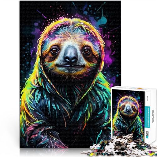 2000-teiliges Puzzle für Erwachsene Neon Faultier Kunst Aus Karton ab 14 Jahren Lernspielzeug zum Lernen Weihnachts- und Geburtstagsgeschenke。Größe:70x100cm/27.5x39.3Zoll 2000-teiliges Puzzle für Erwachsene Neon Faultier Kunst Aus Karton ab 14 Jahren Lernspielzeug zum Lernen Weihnachts- und Geburtstagsgeschenke。Größe:70x100cm/27.5x39.3Zoll von CHTLIFQ