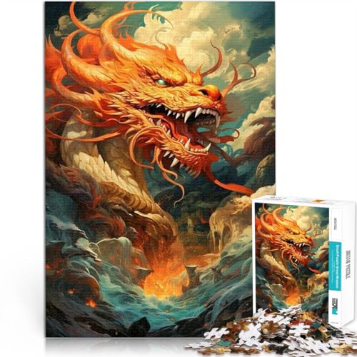 Präzisionsgeschnittenes 1000-teiliges Puzzle Drachen-Kunstwerk Aus Holz ab 14 Jahren Herausforderndes Spielzeug Es eignet ganze Familie。Größe:50x75cm/19.6x29.5Zoll Präzisionsgeschnittenes 1000-teiliges Puzzle Drachen-Kunstwerk Aus Holz ab 14 Jahren Herausforderndes Spielzeug Es eignet ganze Familie。Größe:50x75cm/19.6x29.5Zoll von CHTLIFQ