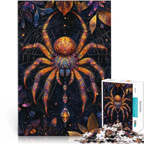Präzisionsgeschnittenes 1000-teiliges Puzzle Spinne Aus Karton ab 14 Jahren Lernspiel Verbesserung der Liebe zwischen Paaren。Größe：38x52cm/14.9x20.4Zoll von CHTLIFQ