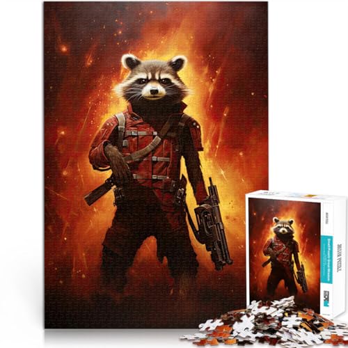 Präzisionsgeschnittenes 1000-teiliges Puzzle Waschbärkunst Aus Holz ab 14 Jahren Intellektuelles Spiel Geschenk zum Geburtstag。Größe:50x75cm/19.6x29.5Zoll Präzisionsgeschnittenes 1000-teiliges Puzzle Waschbärkunst Aus Holz ab 14 Jahren Intellektuelles Spiel Geschenk zum Geburtstag。Größe:50x75cm/19.6x29.5Zoll von CHTLIFQ