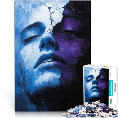 Puzzle 1000 Teile Erwachsene Gebrochene Dualität Aus Holz ab 14 Jahren lustige Spiele für die ganze Familie tolles Größe:50x75cm/19.6x29.5Zoll Puzzle 1000 Teile Erwachsene Gebrochene Dualität Aus Holz ab 14 Jahren lustige Spiele für die ganze Familie tolles Größe:50x75cm/19.6x29.5Zoll von CHTLIFQ