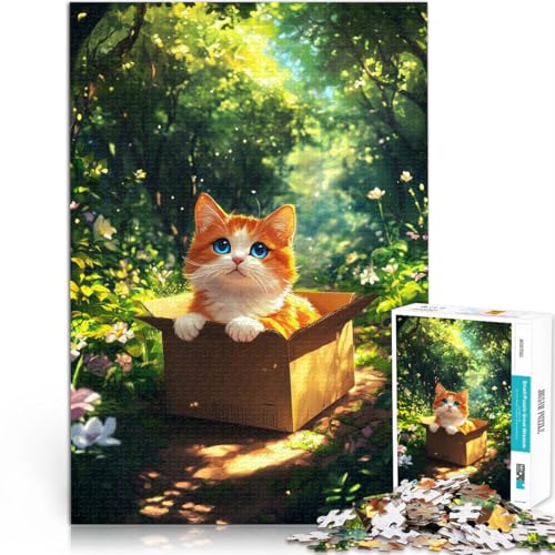 Puzzle 1000 Teile Erwachsene Katze auf Einer Kiste im Wald Aus Holz ab 14 Jahren Spiel Wanddekoration Einzigartige Geschenke zum Geburtstag und zu Weihnachten。Größe:50x75cm/19.6x29.5Zoll Puzzle 1000 Teile Erwachsene Katze auf Einer Kiste im Wald Aus Holz ab 14 Jahren Spiel Wanddekoration Einzigartige Geschenke zum Geburtstag und zu Weihnachten。Größe:50x75cm/19.6x29.5Zoll von CHTLIFQ