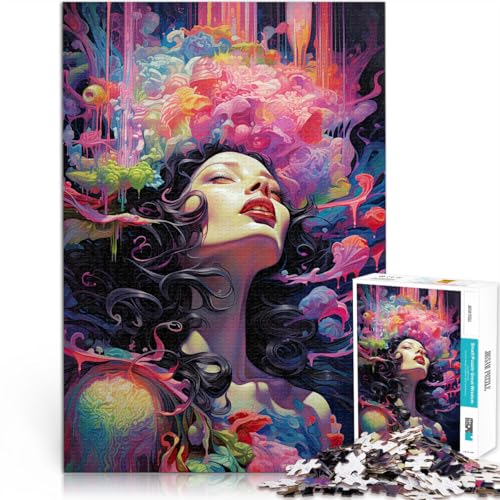 Puzzle 1000 Teile Erwachsene Trippy Art Aus Karton ab 14 Jahren Startseite Lernspiele DIY Spielzeug Tolle Geschenke und Spielzeuge。Größe：26x38cm/10.2x14.9Zoll von CHTLIFQ
