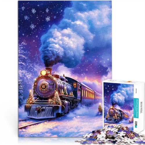 Puzzle 1000 Teile Erwachsene Weihnachtszug im Winter Aus Karton ab 14 Jahren Denksportaufgabe Familienspiele Weihnachten Geburtstagsgeschenke。Größe:38x52cm/14.9x20.4Zoll Puzzle 1000 Teile Erwachsene Weihnachtszug im Winter Aus Karton ab 14 Jahren Denksportaufgabe Familienspiele Weihnachten Geburtstagsgeschenke。Größe:38x52cm/14.9x20.4Zoll von CHTLIFQ