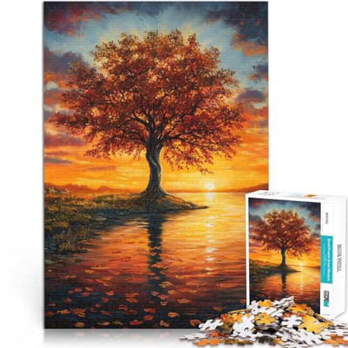 Puzzle 1000 Teile für Erwachsene Baum bei Sonnenuntergang im Herbst Aus Karton Geeignet für Kinder ab 14 Jahren Lernspiel Verbesserung der Liebe zwischen Paaren。Größe:26x38cm/10.2x14.9Zoll Puzzle 1000 Teile für Erwachsene Baum bei Sonnenuntergang im Herbst Aus Karton Geeignet für Kinder ab 14 Jahren Lernspiel Verbesserung der Liebe zwischen Paaren。Größe:26x38cm/10.2x14.9Zoll von CHTLIFQ