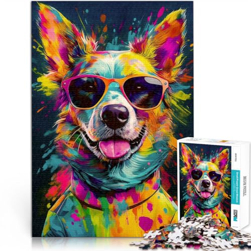 Puzzle 1000 Teile für Erwachsene Buntes Hundeporträt Aus Karton für Kinder ab 14 Jahren Quizspiel Lustige Aktivitäten für zu Hause, Geburtstagsgeschenk, Reisegeschenke。Größe:38x52cm/14.9x20.4Zoll Puzzle 1000 Teile für Erwachsene Buntes Hundeporträt Aus Karton für Kinder ab 14 Jahren Quizspiel Lustige Aktivitäten für zu Hause, Geburtstagsgeschenk, Reisegeschenke。Größe:38x52cm/14.9x20.4Zoll von CHTLIFQ