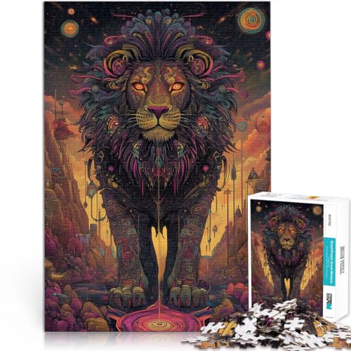 Puzzle 1000 Teile für Erwachsene Dominierender Löwe Aus Holz für Kinder ab 14 Jahren Heimdekoration Tolle Geschenke und Spielzeuge。Größe:50x75cm/19.6x29.5Zoll Puzzle 1000 Teile für Erwachsene Dominierender Löwe Aus Holz für Kinder ab 14 Jahren Heimdekoration Tolle Geschenke und Spielzeuge。Größe:50x75cm/19.6x29.5Zoll von CHTLIFQ