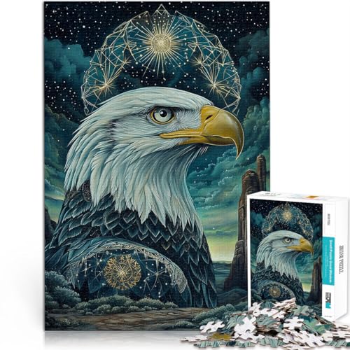 Puzzle 1000 Teile für Erwachsene Fantasie-Farbadler Aus Karton für Kinder ab 14 Jahren Spiel Wanddekoration Einzigartige Geschenke zum Geburtstag und zu Weihnachten。Größe：26x38cm/10.2x14.9Zoll von CHTLIFQ